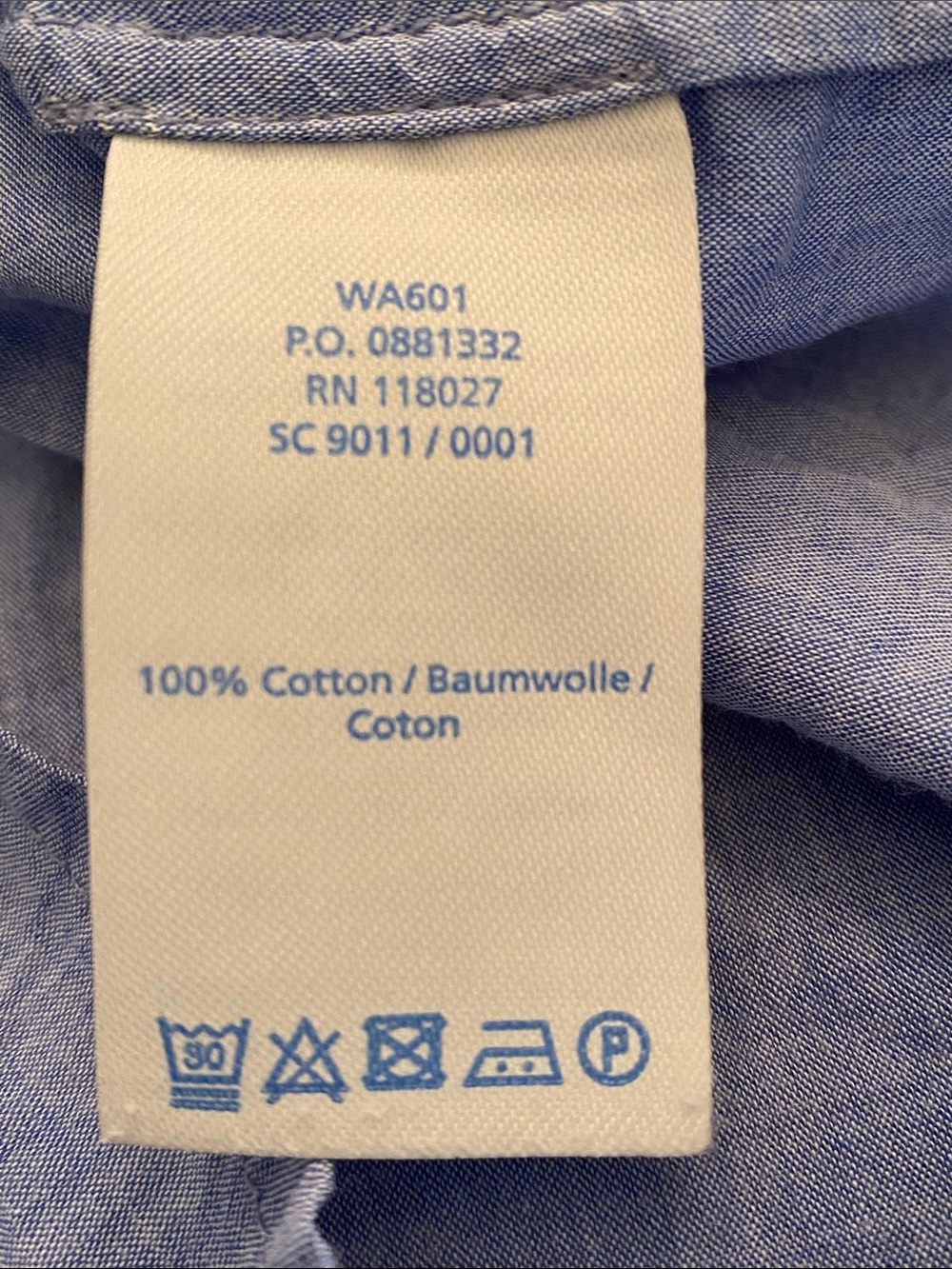 Boden 100% Cotton Button Down in light blue Size 8L - Picture 12 of 14